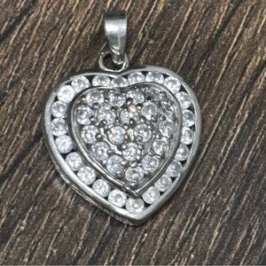 Sterling Silver with CZ Heart Pendant